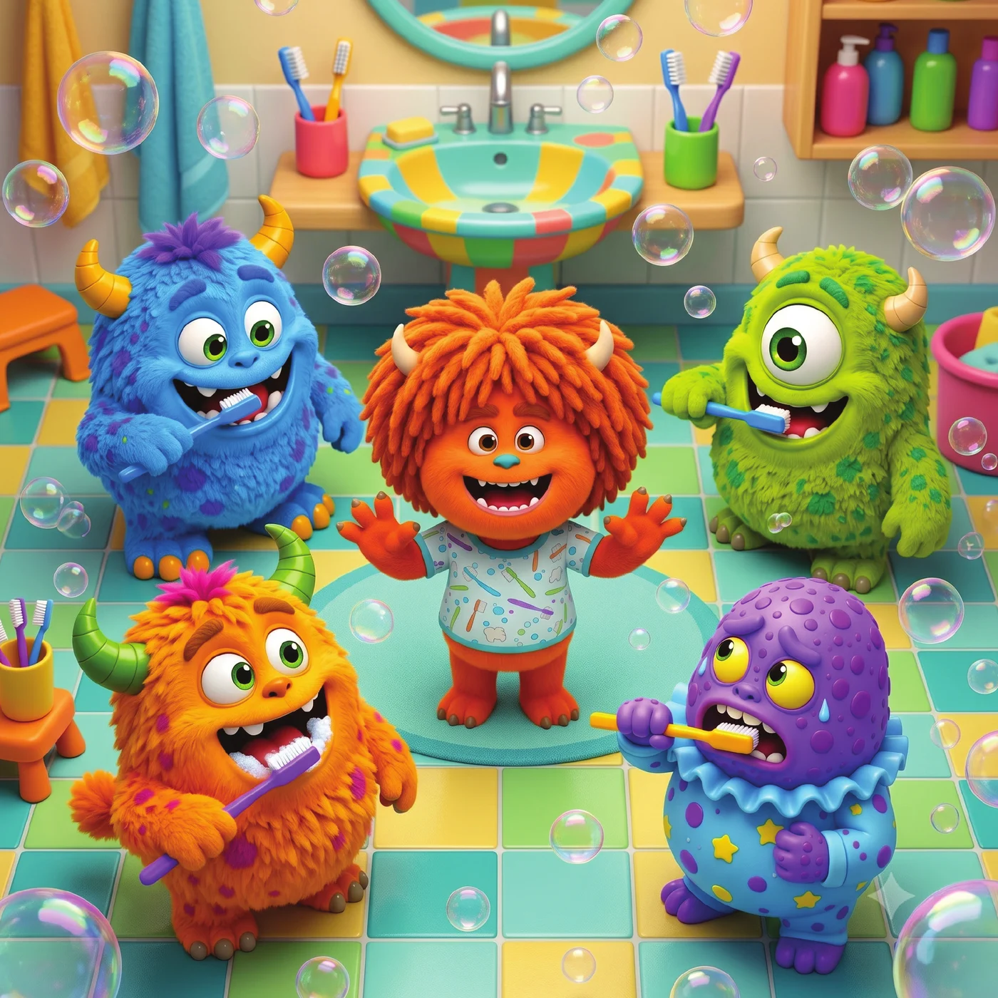 Milo brushing activity artwork