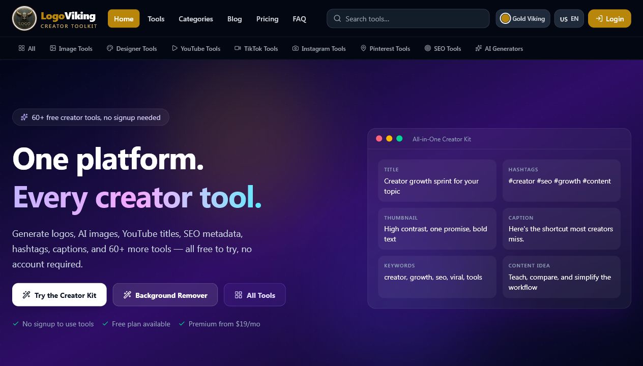 LogoViking live website