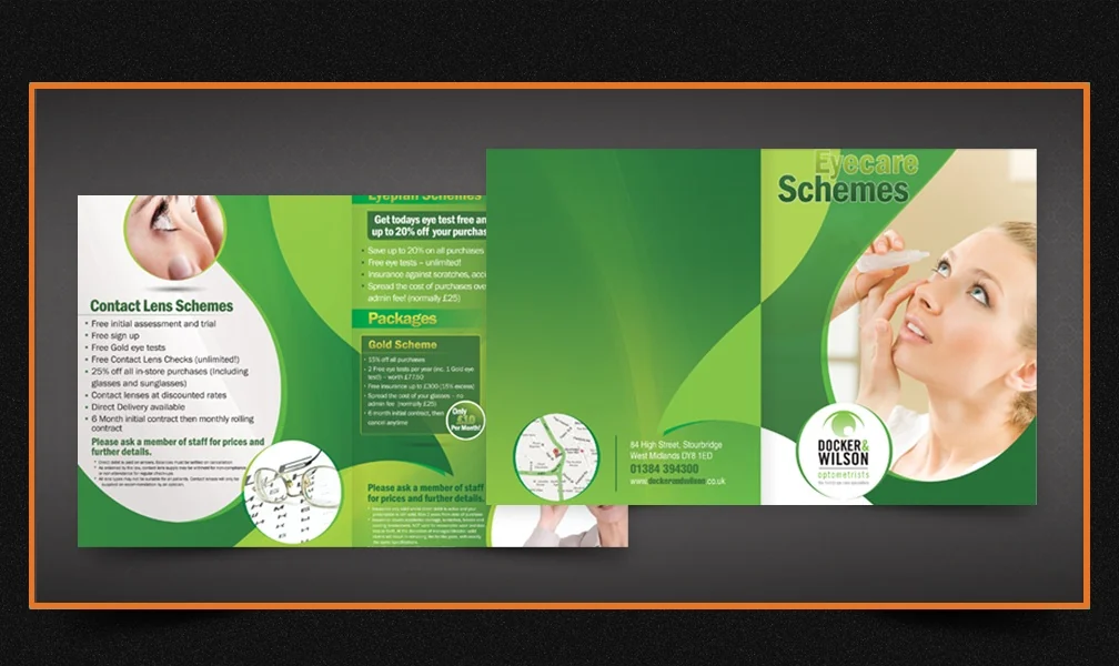 Eyecare services brochure layout